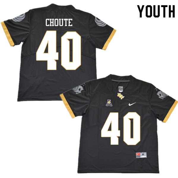 Youth #40 Kervins Choute UCF Knights College Football Jerseys Sale-Black - Click Image to Close